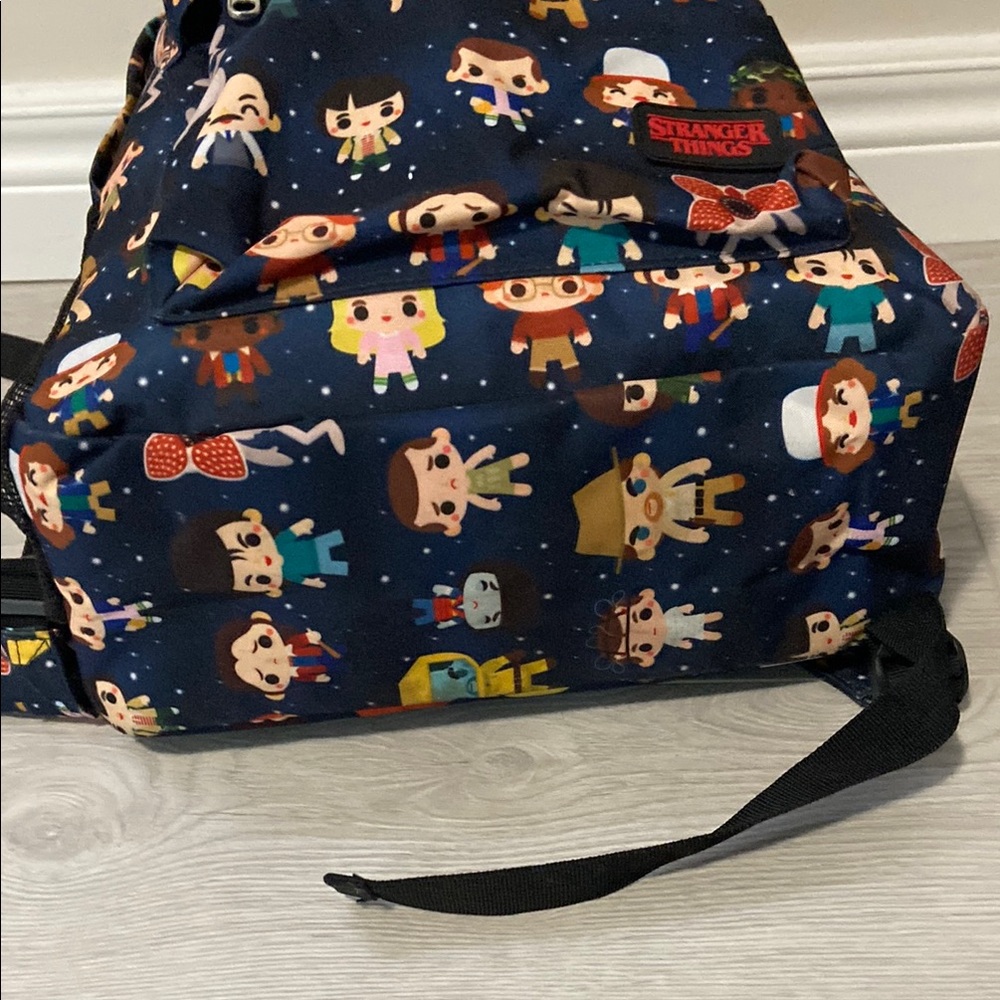 Stranger Things Chibi Character Print Backpack - Picture 3 of 6